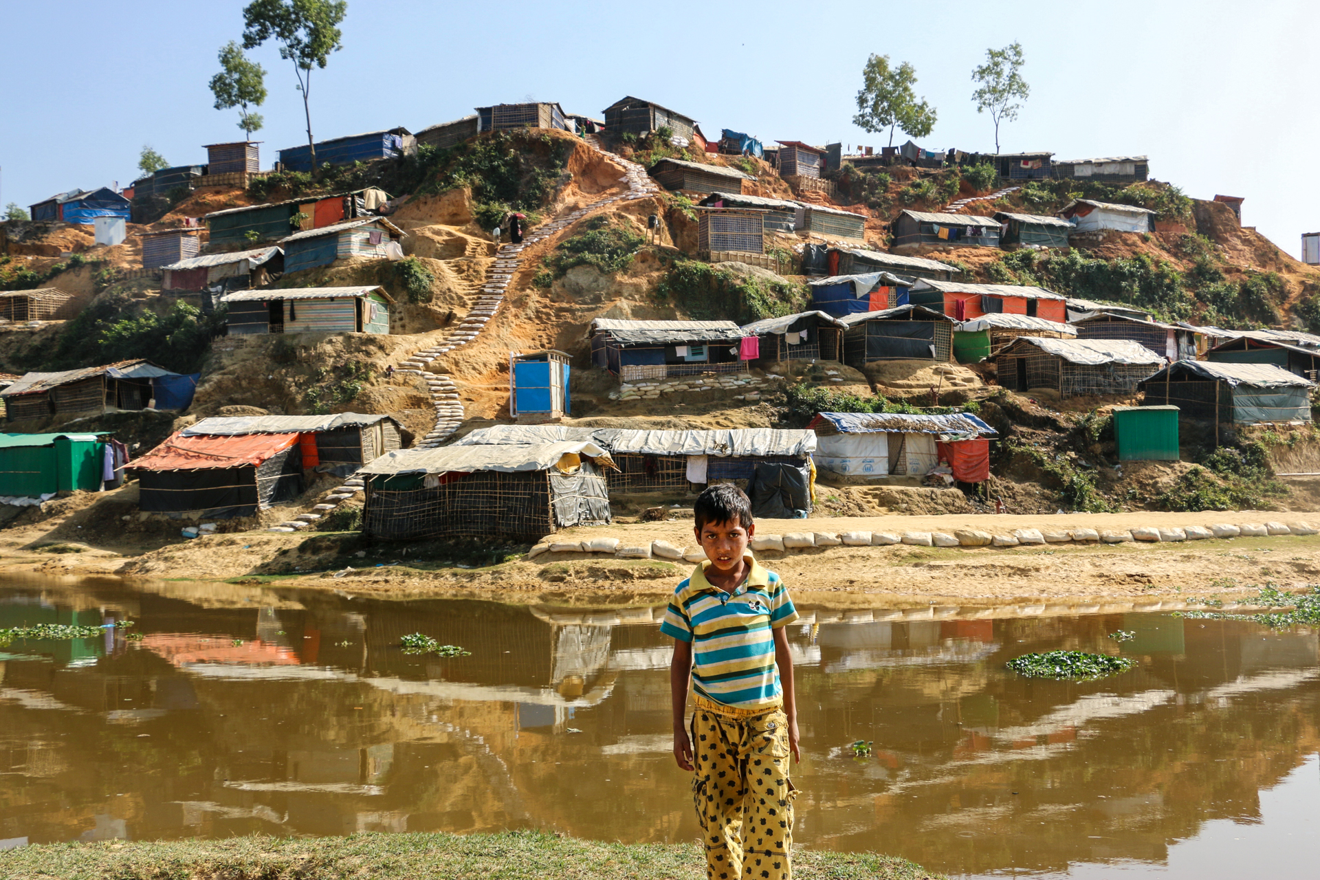 Refugee homes in Cox's Bazar, Bangladesh