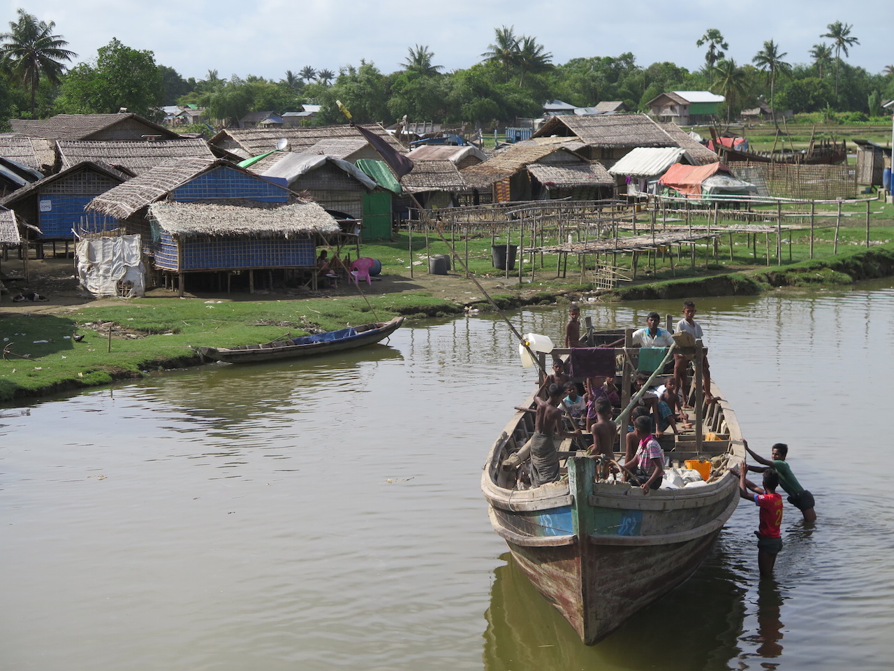 Camp for displaced Rohingya in Myanmar's Rakhine state