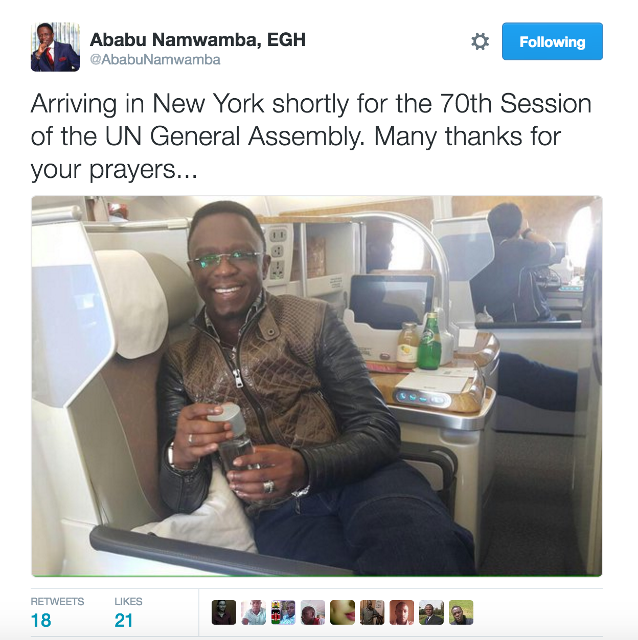 Tweet by Ababu Namwamba