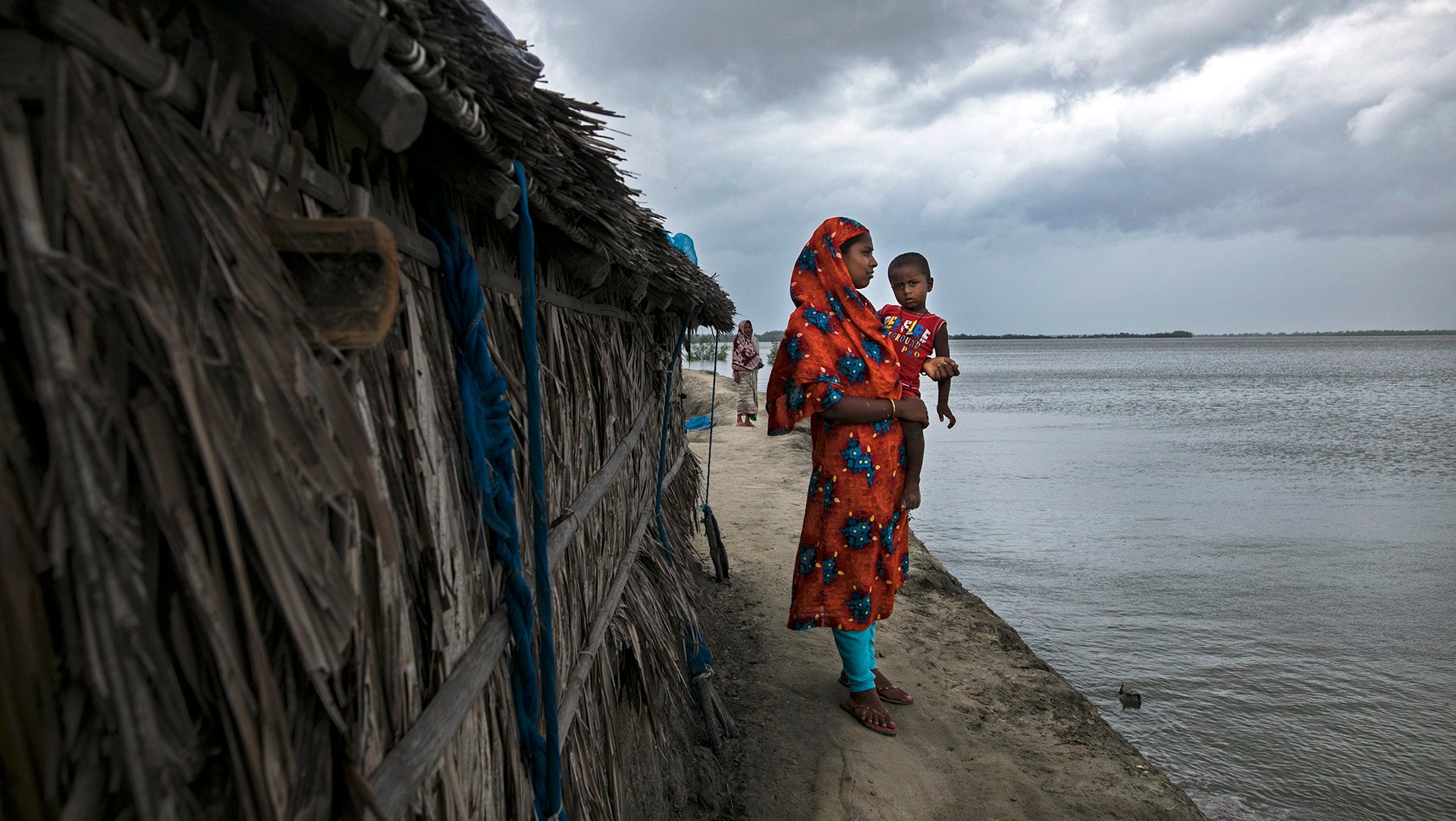 Ruksana Akter, 25, watches as Cyclone Yaas approaches Bangladesh’s coast in May 2021.