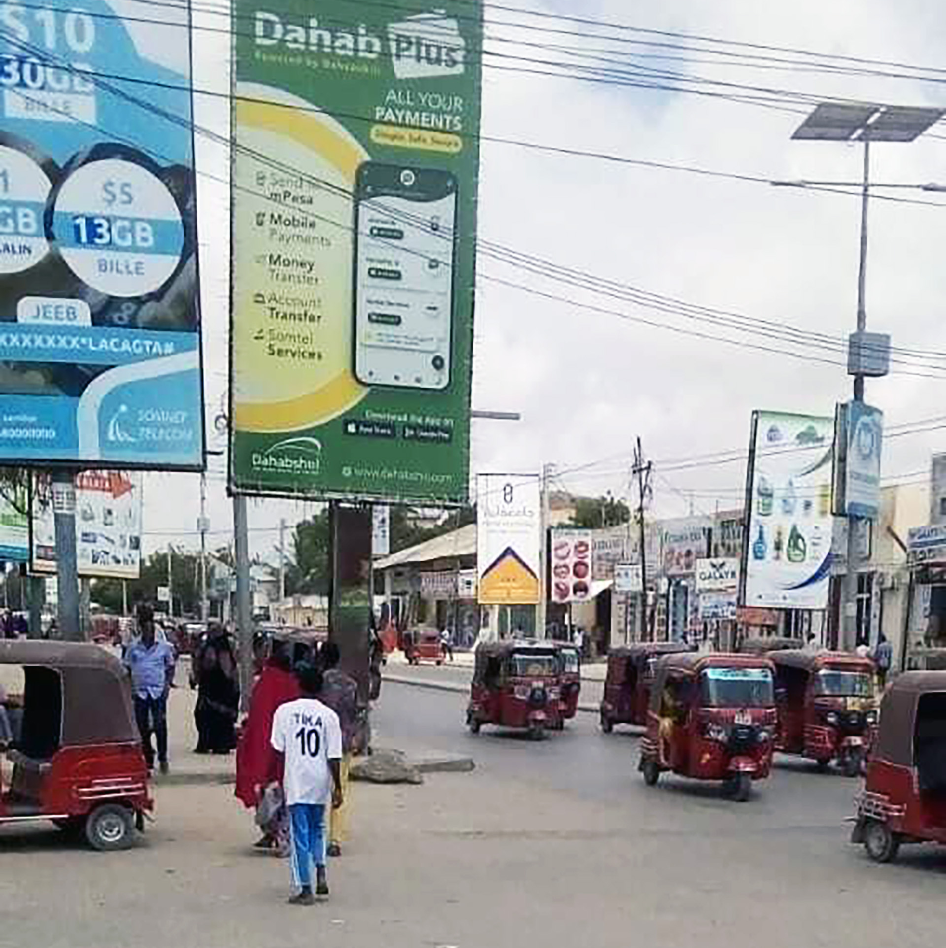 Banadir junction in Mogadishu, one of the city’s busiest districts. There have been repeated attacks by al-Shabab in the area – the last, in July, killed eight people.