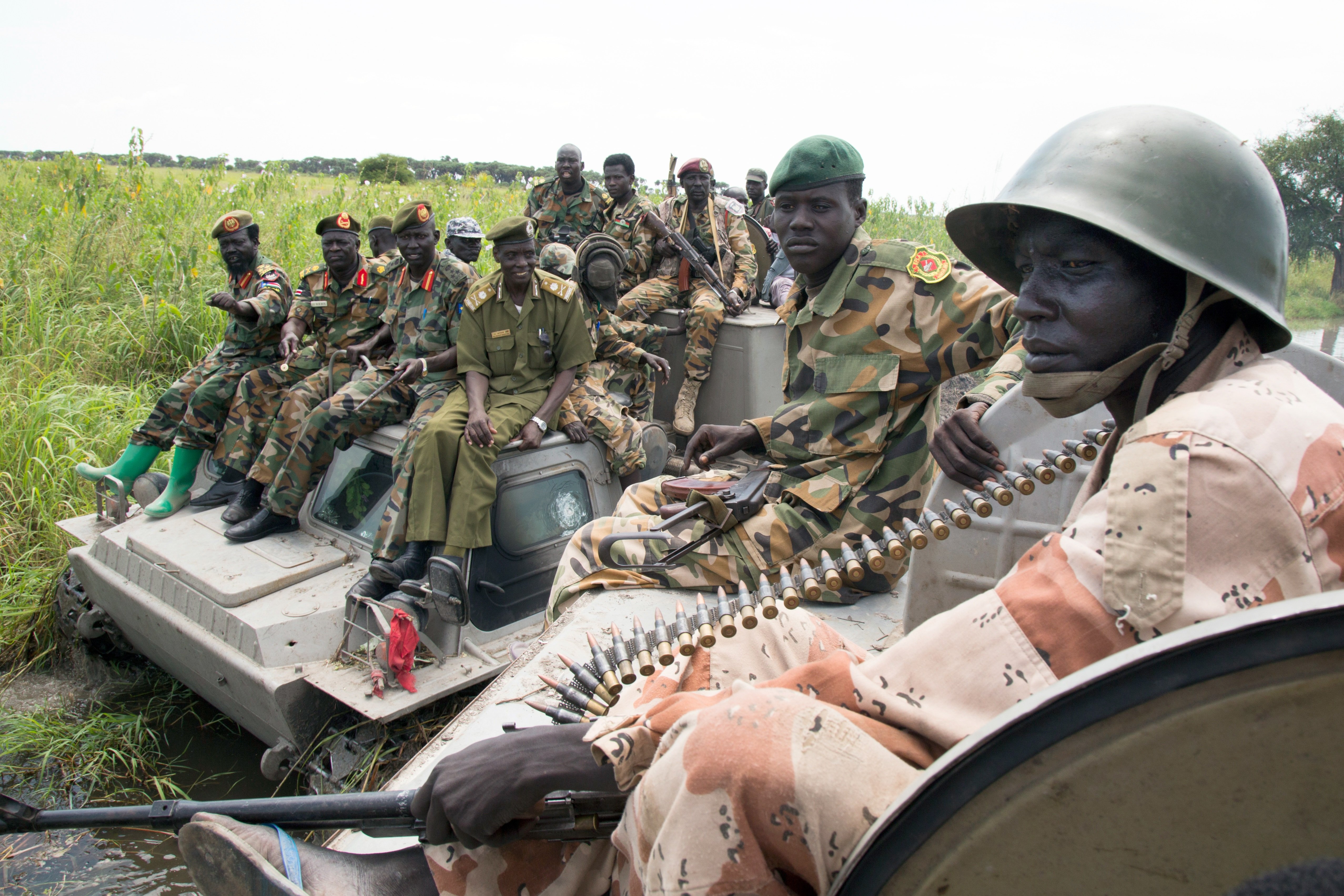 SPLA troops advance