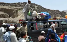 Displaced people in Peshawar