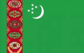 Flag of Turkmenistan.