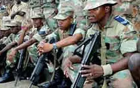 [South Africa] South African troops.