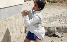 Zaid Abdullah al-Taweeli, 11, started working as a labourer a year ago