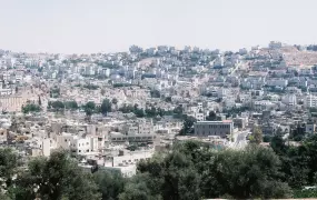 A view of parts of Hebron's H1 and H2 sectors in the West Bank.