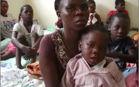 Patients in Cacuaco, a municipality 20 km north of Luanda, wait for treatment.