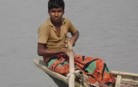 Thousands of fishermen lost their livelihoods in the wake of Cyclone Sidr which ravaged much of the country's southwestern coastal area on 15 November 2007.