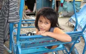 A young girl looks to the camera in Datu Piang, Mindanao, the Philippines