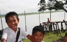 Boys in Riau Province, central Sumatra island. NGOs have called on the government to do more in safeguarding the rights of children