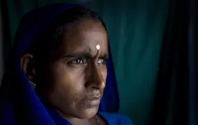 A woman at her home near Rupandehi, Nepal. 22nd June, 2010