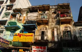 Overcrowding and poor infrastructure increase urban disaster risk in Asia. Yangon, Myanmar