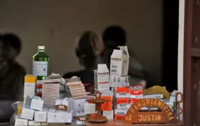 Medicines at a health centre in Ankavandra, about 230km west of the Madagascan capital Antananarivo