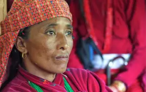 Badam Mahatara, 46 and mother-of-four, says the discrimination in her community is never ending. Women throughout rural Nepal manage household chores and heavy manual labour, working up to 18 hours a day, even throughout pregnancy