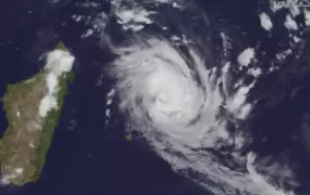 Cyclone Giovanna pushing towards the Indian Ocean island of Madagascar