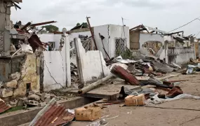 Extensive damage was caused to residential areas of Brazzaville when munitions at an army barracks blew up on 4 March 2012