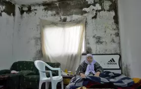 Um Mohamed, 82, is a Syrian refugee from Homs, now living in a rented home in the Jordanian capital Amman, where water comes once a week