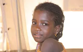 A Malian girl in the Mbera refugee camp in Mauritania's Hodh El Chargui region in the east