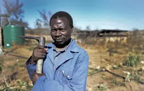 Moorosi Nchejana is one of 40 farmers in the village of Mabalane in Lesotho’s Mohale’s Hoek district who participated in a pilot programme by the UN’s Food and Agriculture Organization to strengthen farmers’ capacity to adapt to climate change