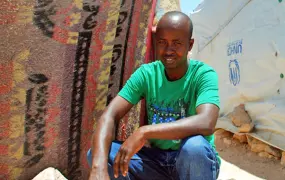 Abu Bakr Huuti Othman, a Somali labourer who lives in Salloum camp