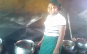 Mama Tembely, restaurant-owner, in Sabalibougou, Bamako. November 2012