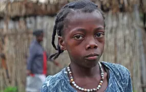 Elna Vavisoa, 10, from the village of Andranovato on Madagascar’s south coast is one of 215,000 children in the region who receive school lunches through the World Food Programme