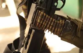 An Israeli manufactured light machine gun in use with the Bangsamoro Islamic Armed Forces (BIAF), the armed wing of the Moro Islamic Liberation Front (MILF)