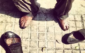 A homeless man in the Lebanese capital Beirut. The World Bank estimates 170,000 Lebanese could fall into poverty by the end of 2014 due to the economic impact of the Syrian crisis next door