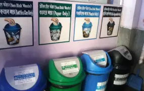 Bir Hospital in Nepal's capital of Kathmandu sorts medical waste for safe disposal in an effort to improve its health waste management and patient/provider safety