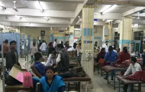 Inside a hospital in Kathmandu. Access to healthcare remains a key challenge in Nepal