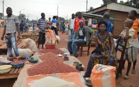 Chantal, a market seller in Bangui, Central African Republic. Violence in Central African Republic has seen many large traders and herders targeted and chased from the country, raising fears of a market collapse that would exacerbate the current food cris