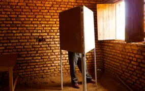 Voter in Burundi. July 23, 2010