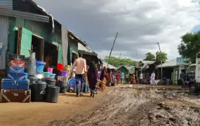 Street scene in Dadaab refugee complex, Kenya