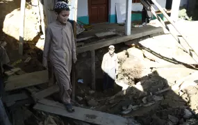 Damage sustained in Aryankoat Village in the Upper Dir District of Khyber Pakhtunkhwa, one of Pakistan's provinces most affected by the 26 October 2015 earthquake