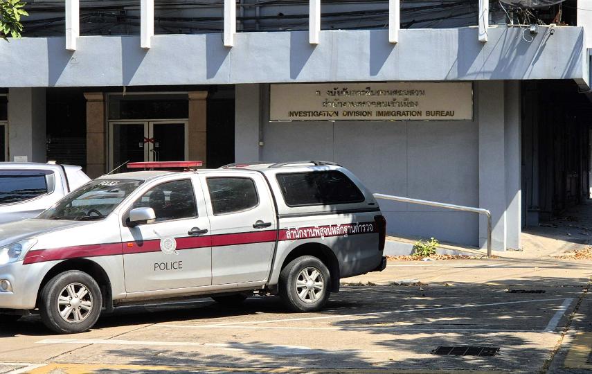 A police truck outside the Suan Phlu immigration detention facility in Bangkok, Thailand. 