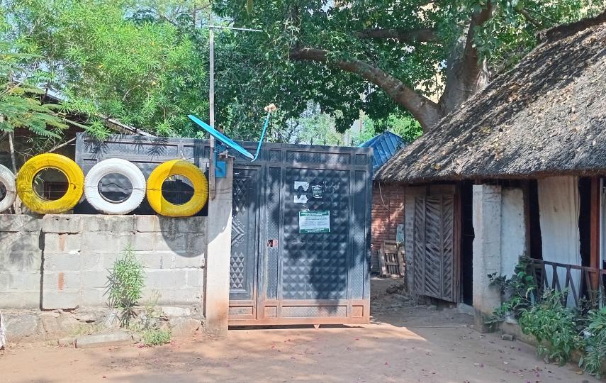 The outside of the Baobab House in Juba. 