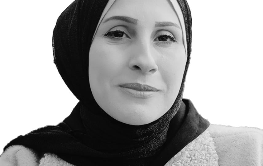 A headshot of Rasha Abou Jalal.