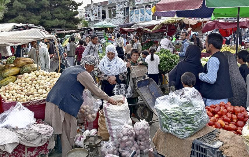 People visit a market in Kabul, Afghanistan on July 17, 2024.