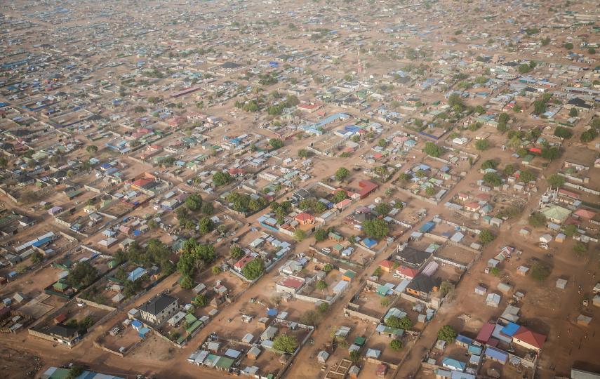 An aerial photo of Juba, South Sudan's capital city.
