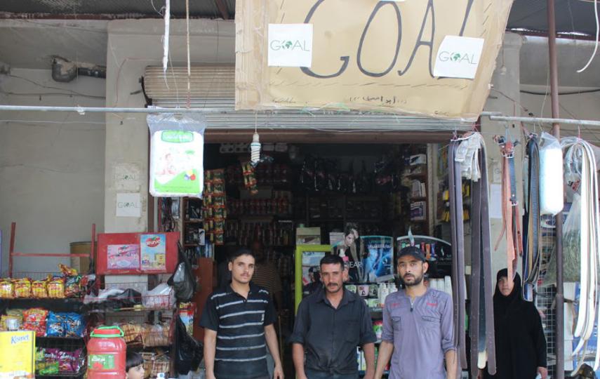 A shop in northern Syria involved in Irish charity GOAL's food voucher operation