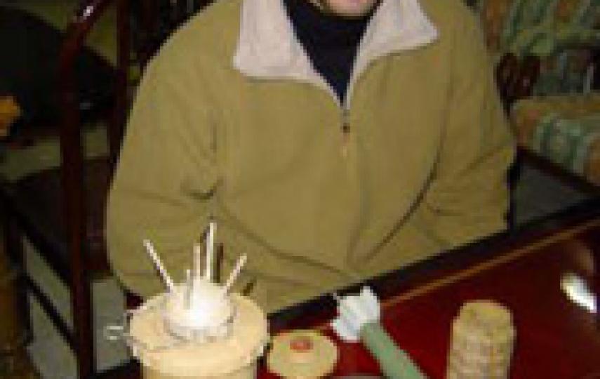 [Iraq] Farooq Mustafa of ARAS shows some of the mines found in northern Iraq.