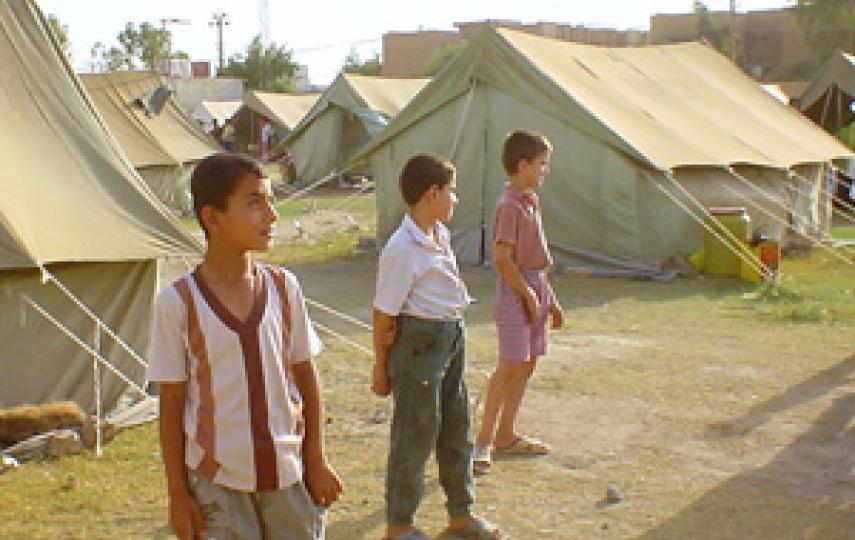[Iraq] Palestinian refugees at a camp outside Baghdad.