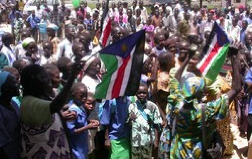 [Sudan] Celebrating the inaugration of the southern parliament in Juba, September 2005.
