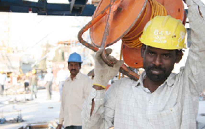 [Jordan] Migrant workers in Jordan are protesting work abuses. [Date picture taken: 10/01/2006]