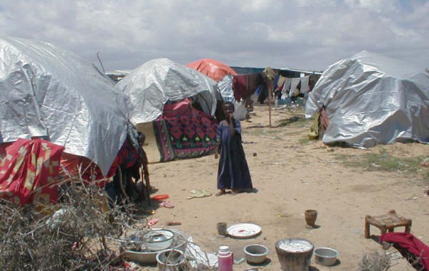 An IDP camp in Dayniile, northwest of Mogadishu.