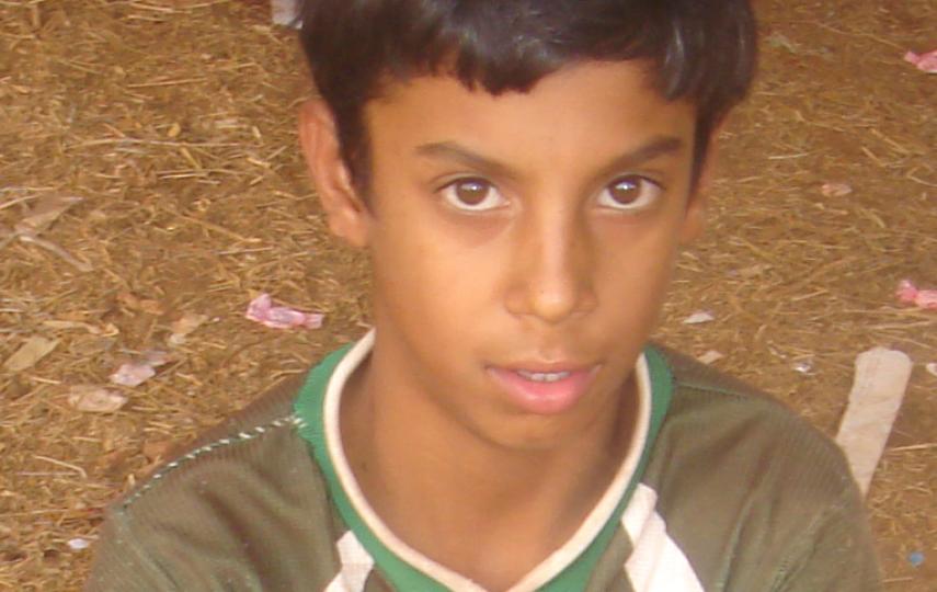 Salah Hashimy, 14, is a victim of violence.