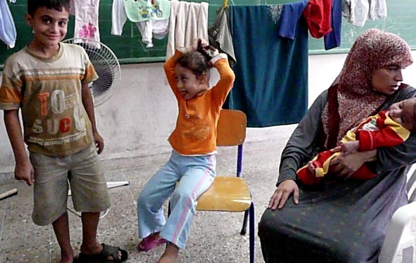 Souad al-Sayyed still lives in a classroom with her four-month-old baby, born after she left her home in Nahr al-Bared five months ago.