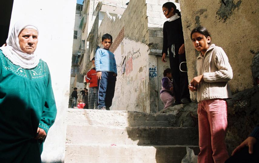 A street scene in Ein Beit Alma refugee camp in Nablus.