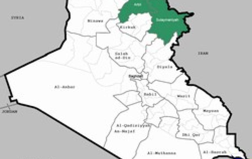 [Iraq] A map of Iraq highlighting the Kurdish provinces in the north.  [Date picture taken: 01/18/20076]